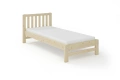 Łóżko świerkowe pojedyncze do nowoczesnej sypialni KINGA - nielakierowane, naturalne, surowe drewno