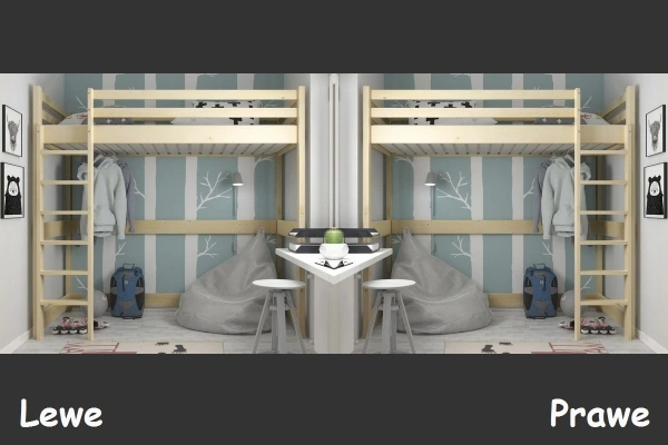 Łóżko na antresoli ANIA kolor: Naturalny (surowe)