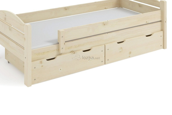 Szuflada do łóżka z drewna świerkowego MAŁA 1/2
