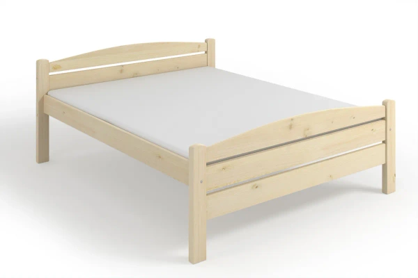 Łóżko wysokie dla seniora MARIOLA – drewno surowe