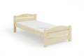 Łóżko drewniane białe / szare / naturalne, pojedyncze KASIA