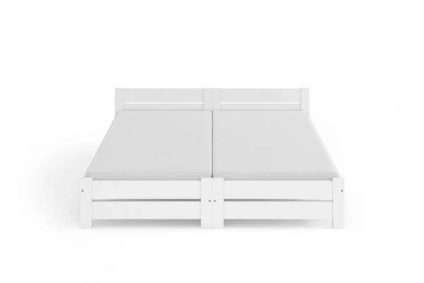 Łóżko hotelowe ALINA TWIN – dwa pojedyncze do łączenia - kolor biały