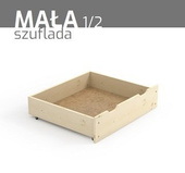 Szuflada do łóżka z drewna świerkowego MAŁA 1/2