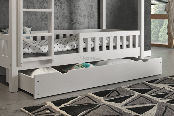 Szuflada z litego drewna świerkowego DUŻA 1/1