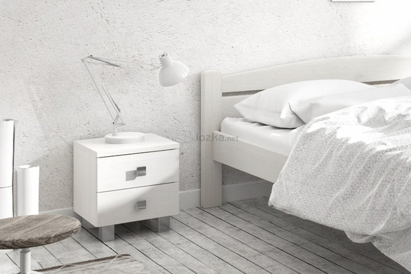 Szafka nocna drewniana TINA 2S świerkowa