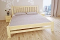Łóżko świerkowe podwójne do nowoczesnej sypialni KINGA - kolor biały