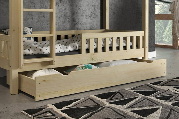 Szuflada z litego drewna świerkowego DUŻA 1/1