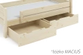 Łóżko dziecięce podwójne z zabezpieczeniem i szufladami ADRIAN BIS - drewno nielakierowane