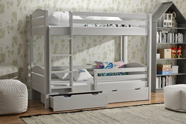 Łóżko piętrowe z szufladami w opcji PIOTR BIS