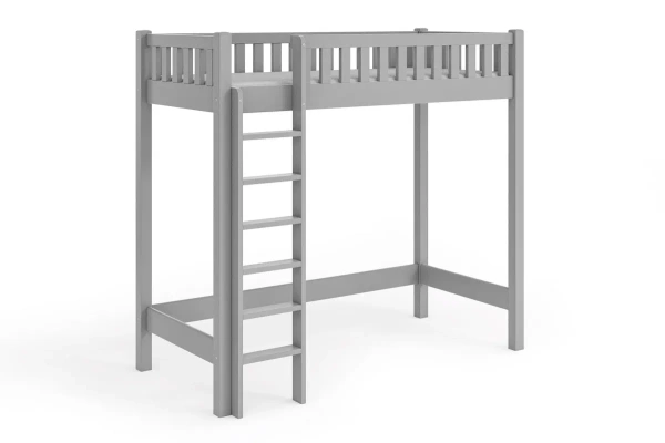 Łóżko na antresoli KAROLINA TOWER LOFT szare – styl loft