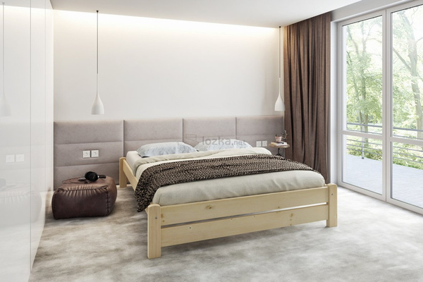 Łóżko bez zagłówka świerkowe pojedyncze KACPER