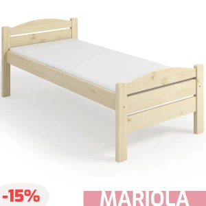 Łóżko wysokie dla seniora MARIOLA – lakier bezbarwny