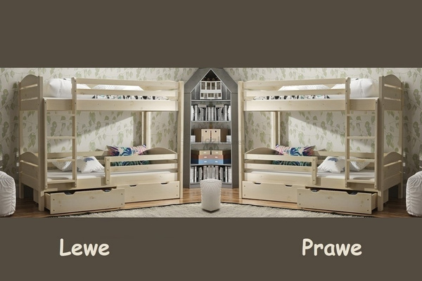 Łóżko piętrowe z szufladami w opcji PIOTR BIS