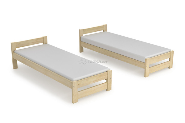 Drewniane łóżko hotelowe łączone BASIC TANIA TWIN