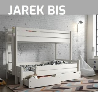 Łóżko piętrowe 3-osobowe z zabezpieczeniem JAREK BIS