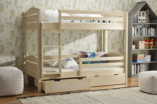 Łóżko piętrowe z szufladami w opcji PIOTR BIS