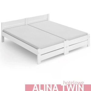 Łóżko hotelowe ALINA TWIN – dwa pojedyncze do łączenia - kolor biały