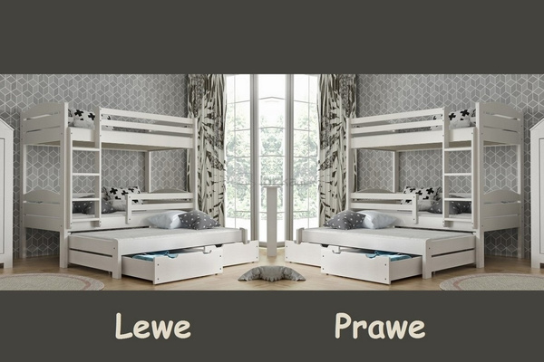 Łóżko piętrowe 3-osobowe ŁUKASZ BIS