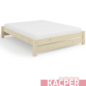 Łóżko bez zagłówka świerkowe podwójne KACPER