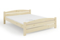 Łóżko drewniane białe / szare / naturalne, podwójne KASIA
