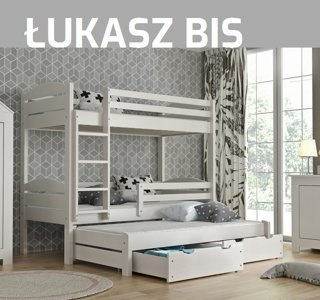 Łóżko piętrowe 3-osobowe ŁUKASZ BIS