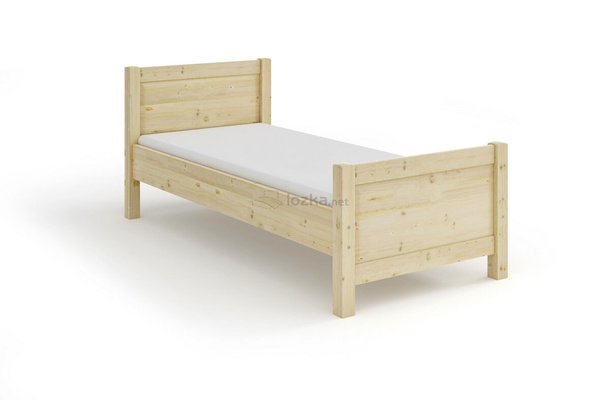 Klasyczne, masywne łóżko pojedyncze ANTONINA