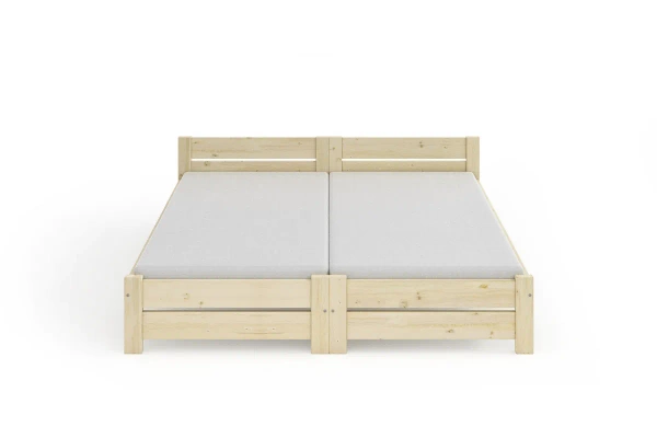 Łóżko hotelowe ALINA TWIN – dwa pojedyncze do łączenia - lakier bezbarwny