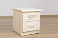 Drewniana szafka nocna z dwoma szufladkami NINA 2S świerkowa
