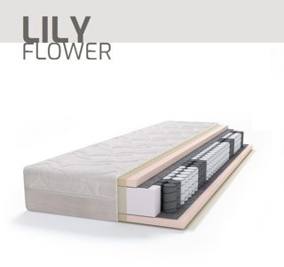 Materac kieszeniowy, 7-stref FLEXIBLE POCKET LILY FLOWER