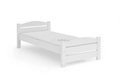 Łóżko drewniane białe / szare / naturalne, pojedyncze KASIA