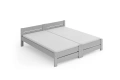 Łóżko hotelowe ALINA TWIN – dwa pojedyncze do łączenia - kolor szary