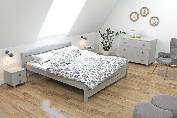 Łóżko do sypialni świerkowe, pojedyncze BASIA