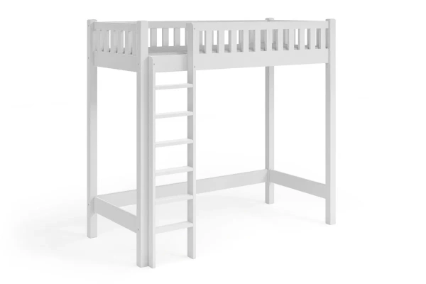 Łóżko na antresoli KAROLINA TOWER LOFT w kolorze białym