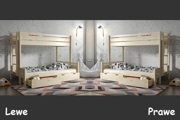 Łóżko piętrowe 3-osobowe JAREK