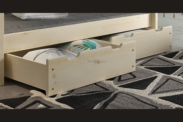Łóżko piętrowe 2 - 3-osobowe z szufladą - leżyskiem lub szufladami w opcji MATEUSZ